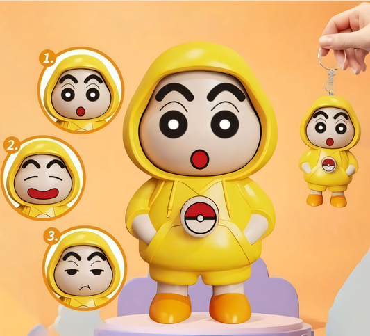 Shinchan Face Changing Keychain | Cute Anime Keyring for Shinchan Fans