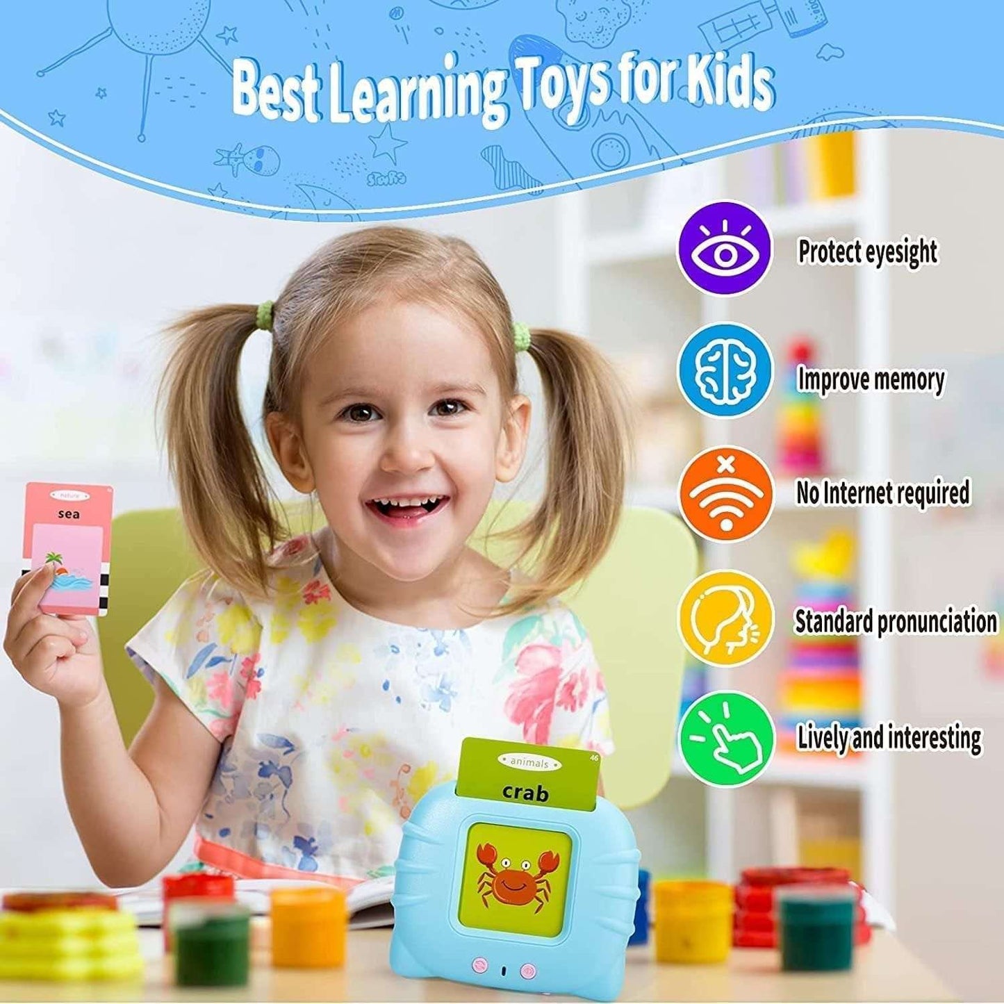 Rechargeable Montessori Educational Cards